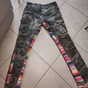 Mens MNML camo cargo pants
